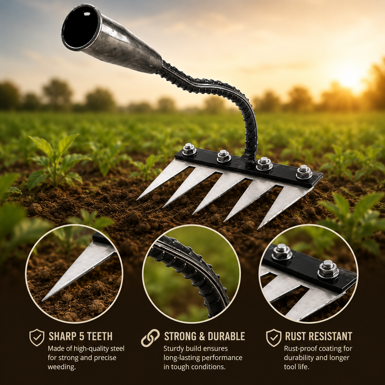 5 Teeth Weeding Tool 🌱