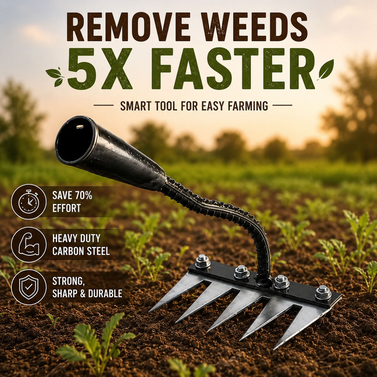 5 Teeth Weeding Tool 🌱